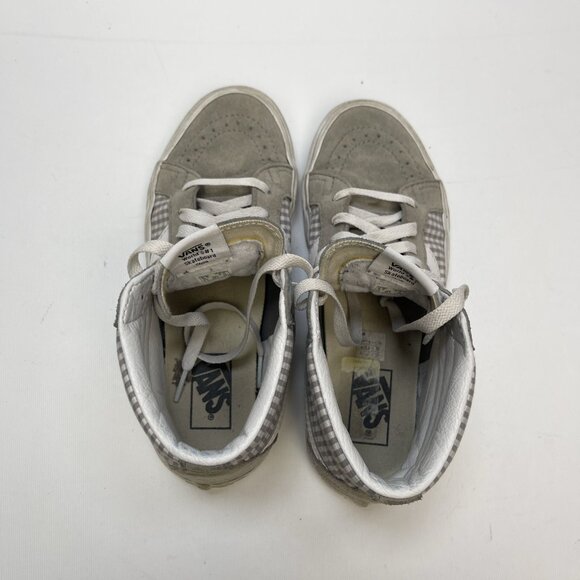 Vans SK8 Hi Tapered Gingham Grey / White Womens Size 8 Skate Sneakers Y2K - Picture 10 of 12